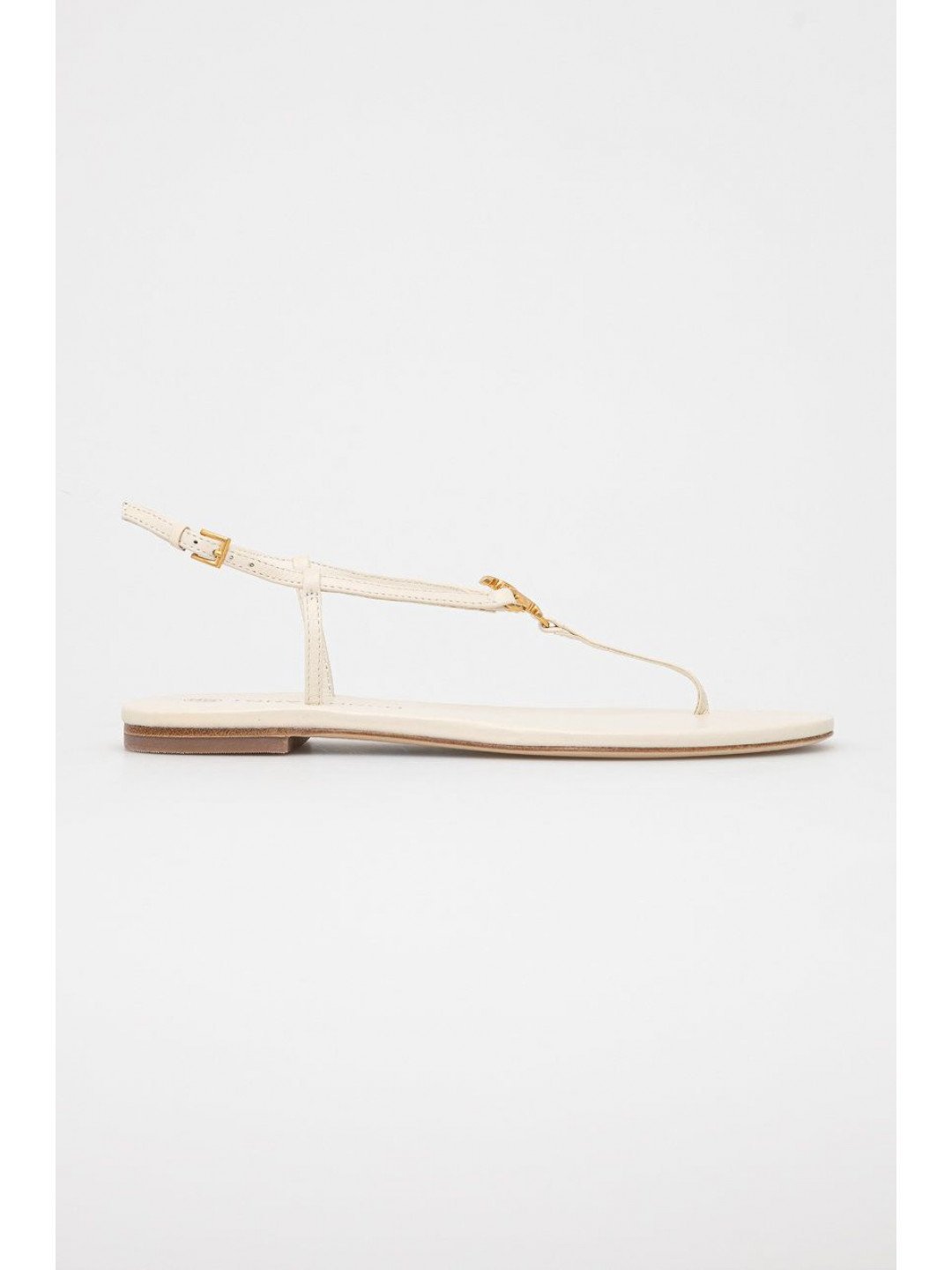 Kožené sandály Tory Burch Capri dámské béžová barva
