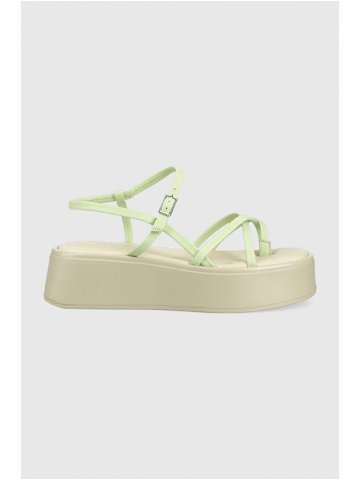 Kožené sandály Vagabond Shoemakers Courtney dámské zelená barva na platformě