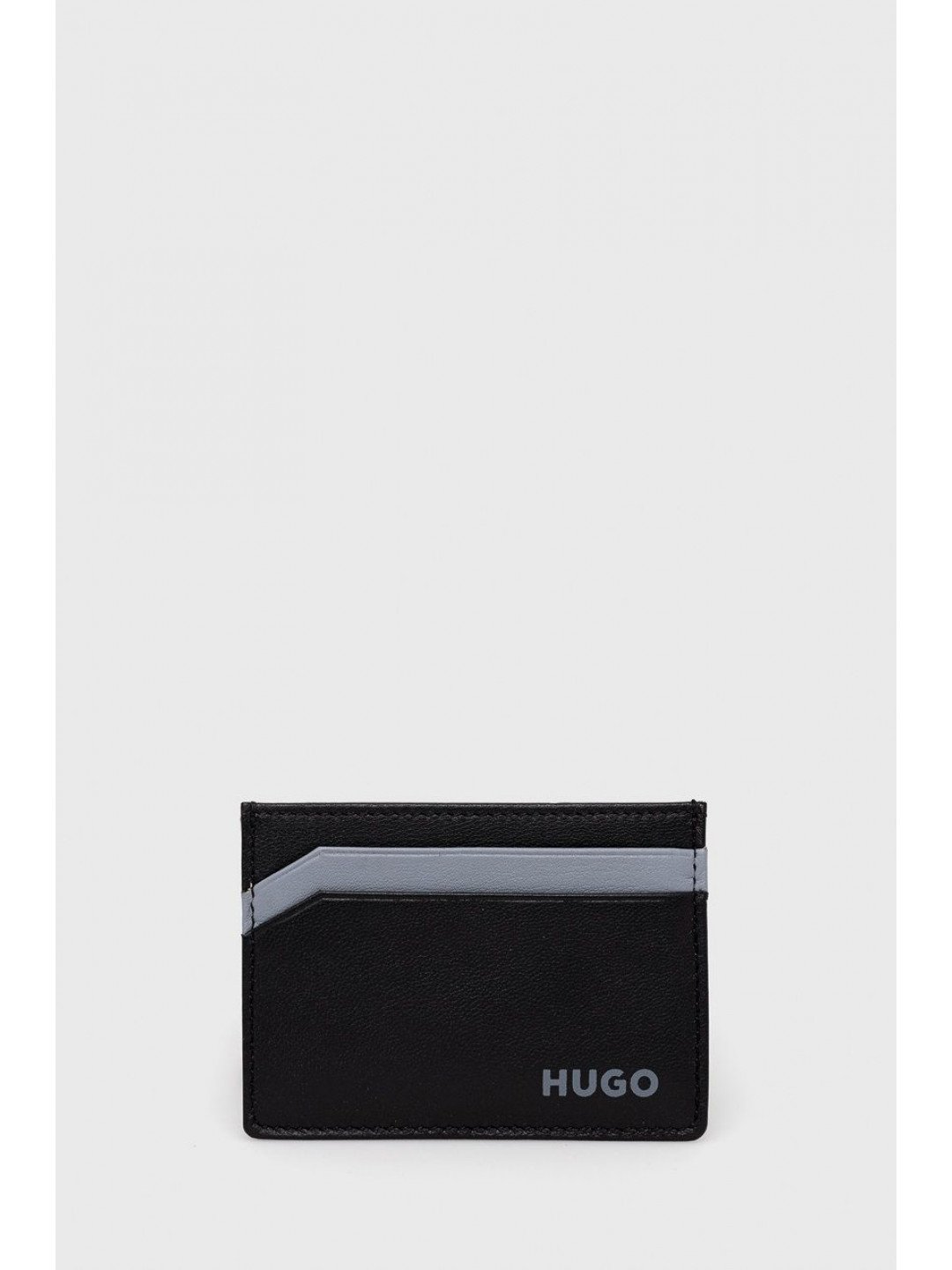 Kožené pouzdro na karty HUGO černá barva 50470746