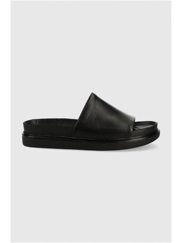 Kožené pantofle Vagabond Shoemakers Erin dámské černá barva na platformě 5332-501-20