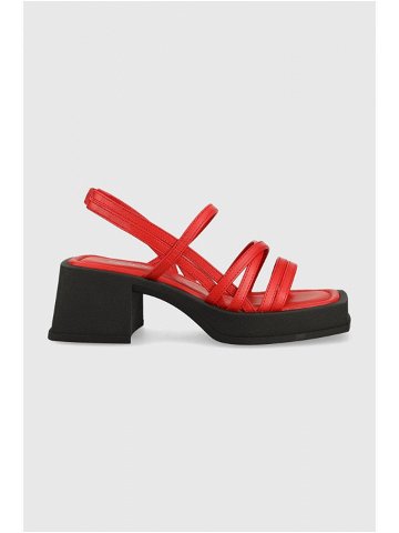 Kožené sandály Vagabond Shoemakers Hennie červená barva