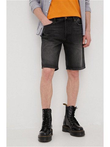 Džínové šortky Superdry pánské černá barva