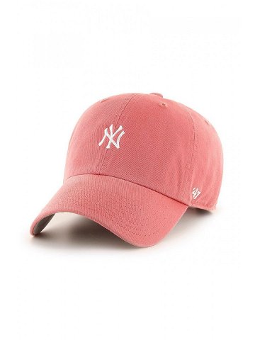 Čepice 47brand New York Yankees růžová barva s aplikací