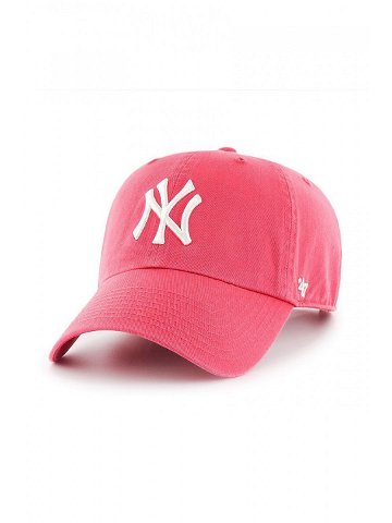 Čepice 47brand New York Yankees růžová barva s aplikací