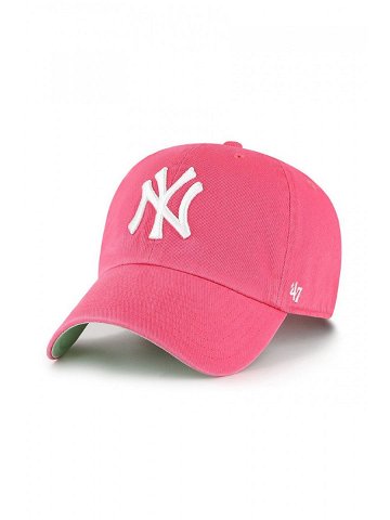 Čepice 47brand Los Angeles Dodgers MLB New York Yankees růžová barva s aplikací