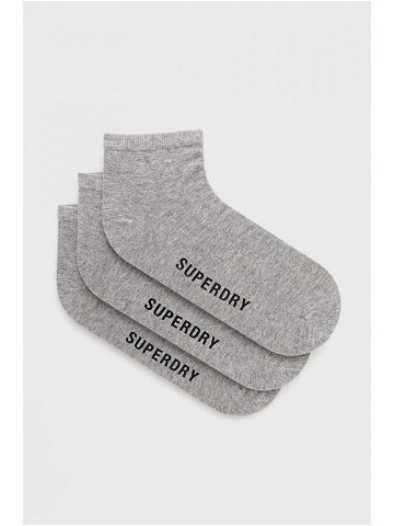 Ponožky Superdry pánské šedá barva