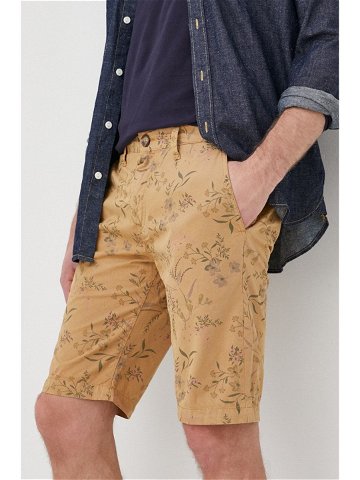 Bavlněné šortky Pepe Jeans Mc Queen Short Garden pánské béžová barva