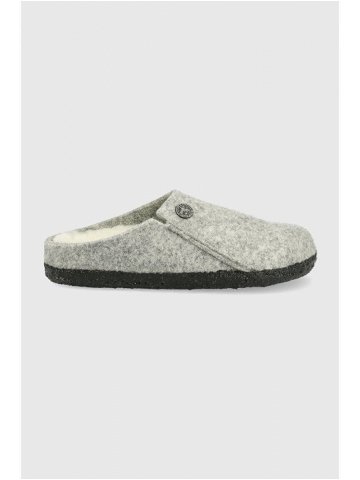 Dětské vlněné pantofle Birkenstock šedá barva