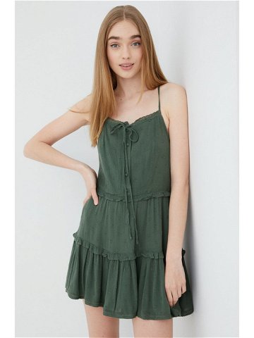 Šaty Superdry zelená barva mini