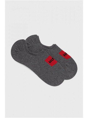 Ponožky HUGO pánské šedá barva 50468123