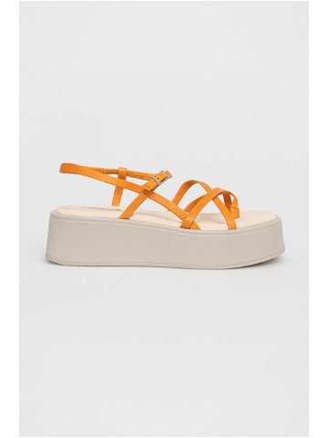 Kožené sandály Vagabond Shoemakers Courtney dámské oranžová barva