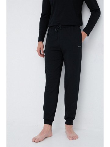 Pyžamové kalhoty BOSS pánské černá barva s aplikací 50469538