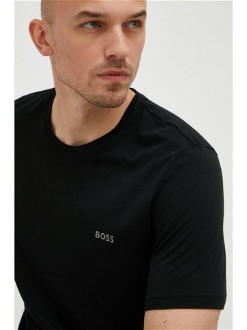 Pyžamové tričko BOSS černá barva s aplikací 50469550