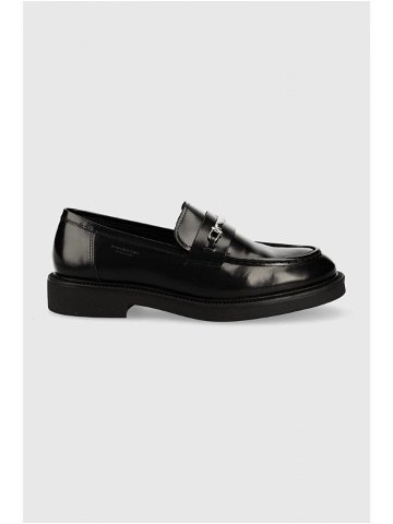 Kožené mokasíny Vagabond Shoemakers Alex W dámské černá barva na plochém podpatku