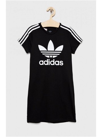 Dívčí šaty adidas Originals černá barva mini