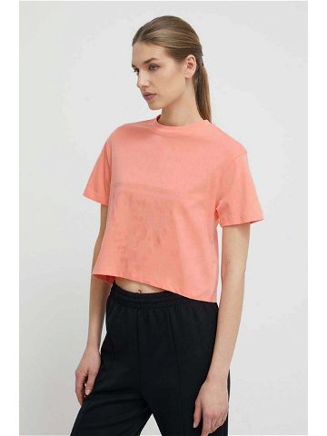 Bavlněné tričko Guess ADELE růžová barva V2YI06 K8HM0