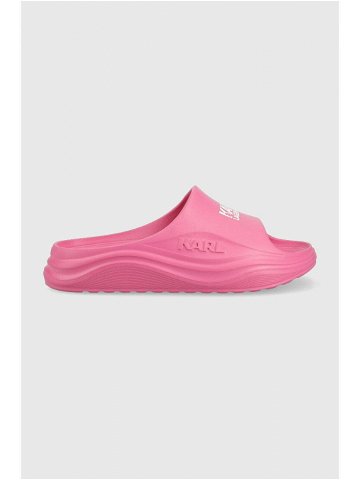 Pantofle Karl Lagerfeld Skoona dámské růžová barva