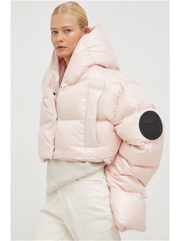Péřová bunda MMC STUDIO Maffo dámská růžová barva zimní oversize