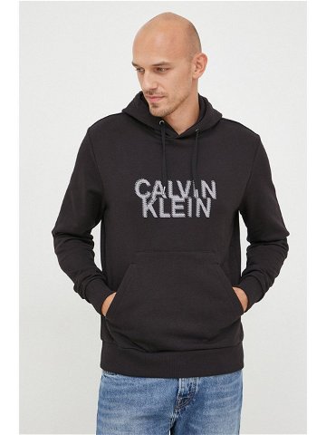 Mikina Calvin Klein pánská černá barva hladká