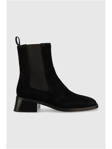 Semišové kotníkové boty Vagabond Shoemakers Blanca dámské černá barva na podpatku