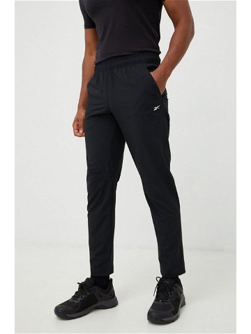 Tréninkové kalhoty Reebok DMX pánské černá barva hladké