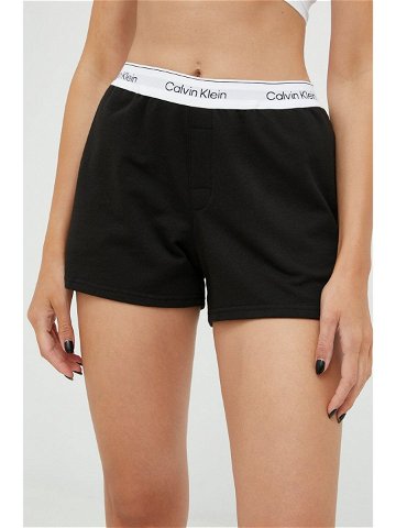 Pyžamové šortky Calvin Klein Underwear dámské černá barva 000QS6871E