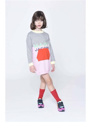 Dětské bavlněné šaty Marc Jacobs mini oversize