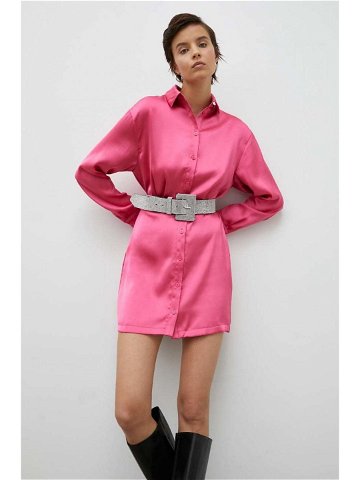 Šaty Samsoe Samsoe růžová barva mini