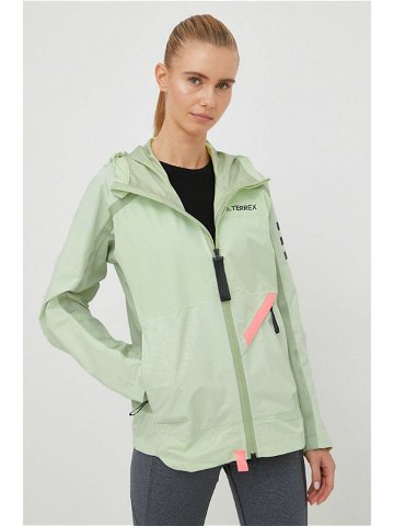 Nepromokavá bunda adidas TERREX Utilitas dámská zelená barva zimní