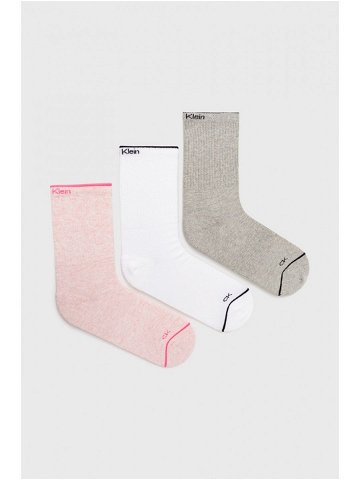 Ponožky Calvin Klein dámské růžová barva