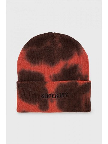 Bavlněná čepice Superdry červená barva