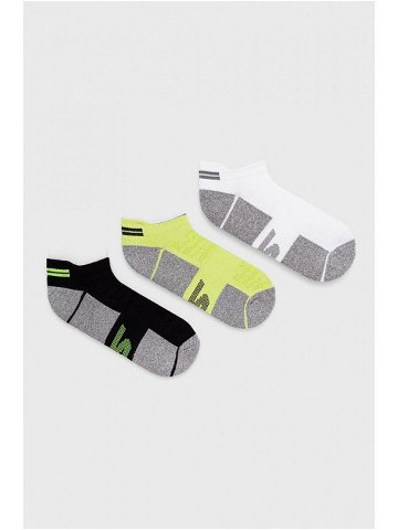 Ponožky Skechers 3-pack pánské zelená barva
