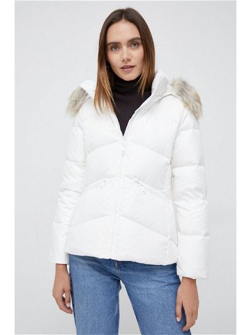 Péřová bunda Calvin Klein dámská bílá barva zimní