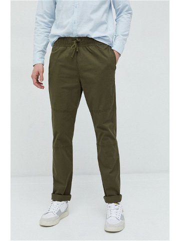 Kalhoty Hollister Co pánské zelená barva přiléhavé