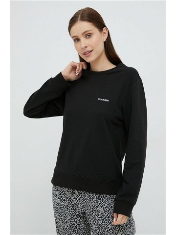 Tričko s dlouhým rukávem Calvin Klein Underwear černá barva 000QS6870E