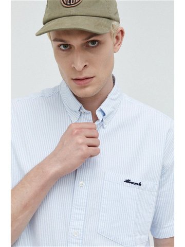 Košile Abercrombie & Fitch pánská bílá barva relaxed s límečkem button-down