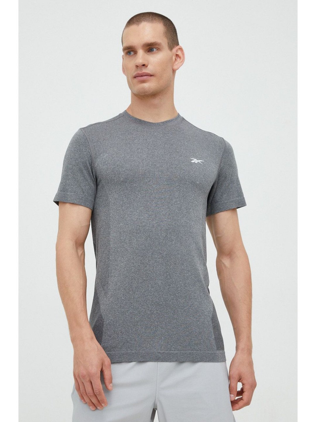 Tréninkové tričko Reebok United By Fitness Myoknit šedá barva
