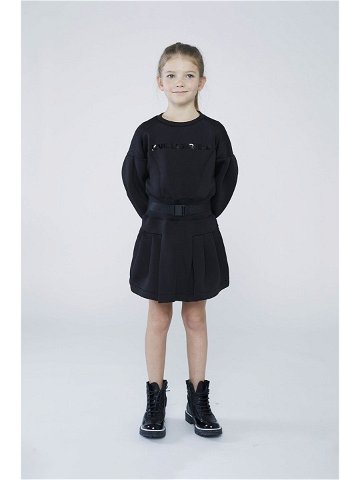 Dívčí šaty Karl Lagerfeld černá barva mini
