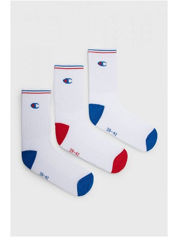 Ponožky Champion 3-pak bílá barva