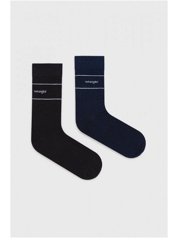 Ponožky Wrangler 2-pak pánské tmavomodrá barva