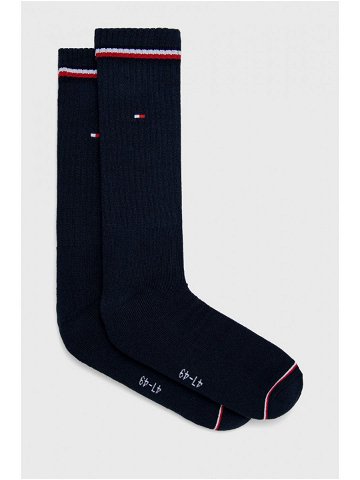 Ponožky Tommy Hilfiger 2-pak pánské tmavomodrá barva