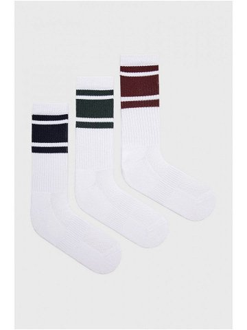 Ponožky Abercrombie & Fitch 3-pak pánské bílá barva