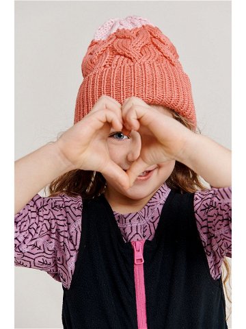 Dětska čepice Reima oranžová barva z husté pleteniny vlněná