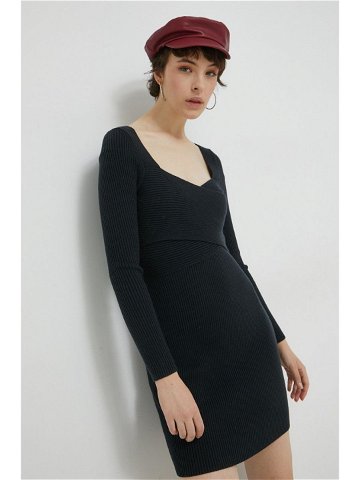 Šaty Abercrombie & Fitch tmavomodrá barva mini