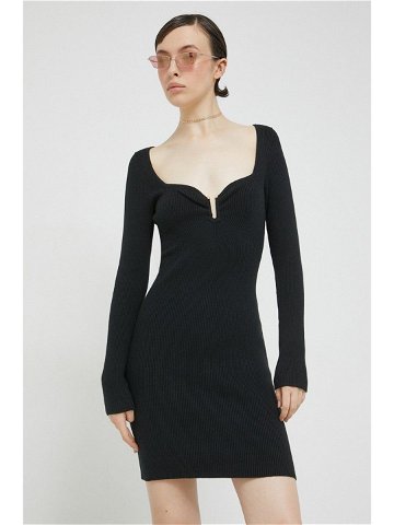 Šaty Abercrombie & Fitch černá barva mini