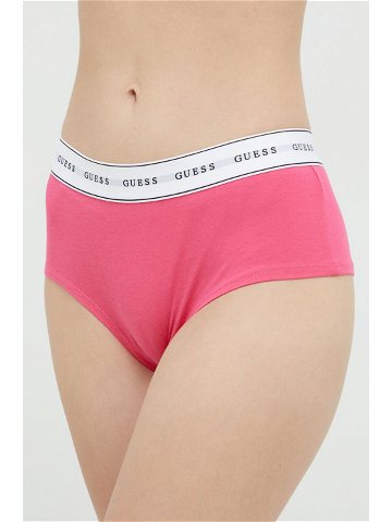 Kalhotky Guess CARRIE růžová barva O97E03 KBBU1