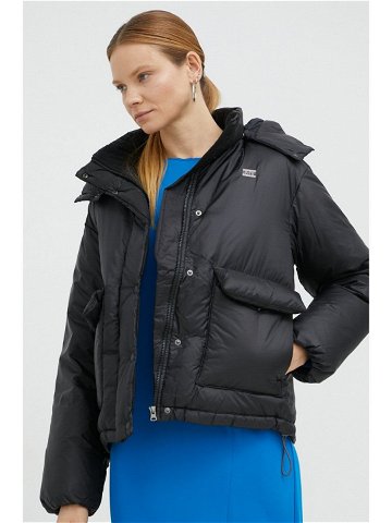 Péřová bunda Levi s dámská černá barva zimní oversize