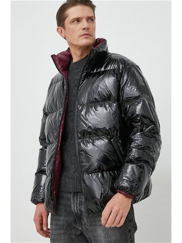 Oboustranná péřová bunda Calvin Klein pánská černá barva zimní