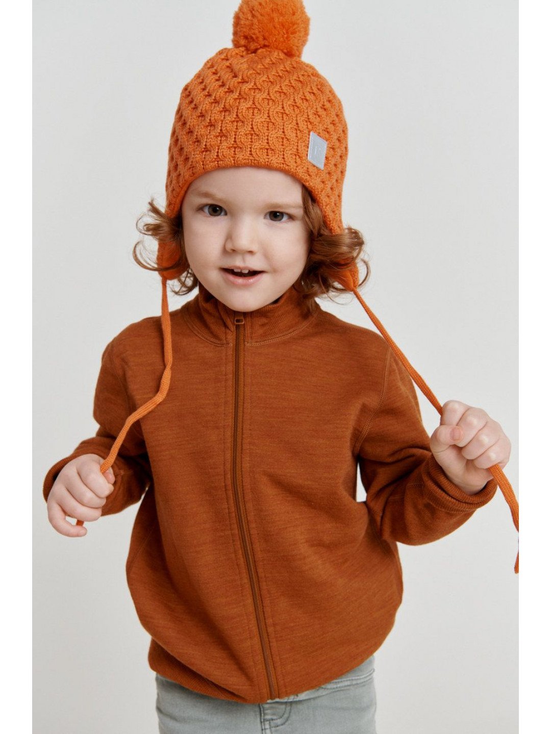 Dětska čepice Reima Nunavut oranžová barva vlněná