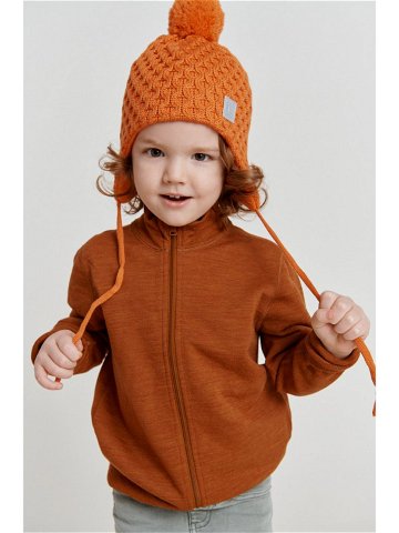 Dětska čepice Reima Nunavut oranžová barva vlněná